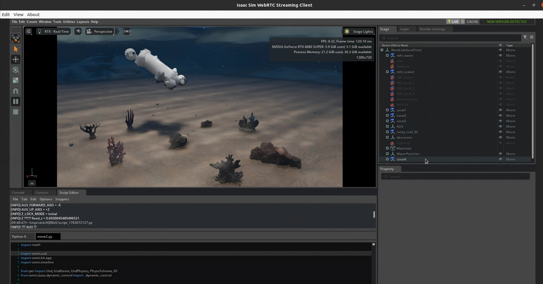 Ocean Isaac Sim environment